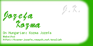 jozefa kozma business card